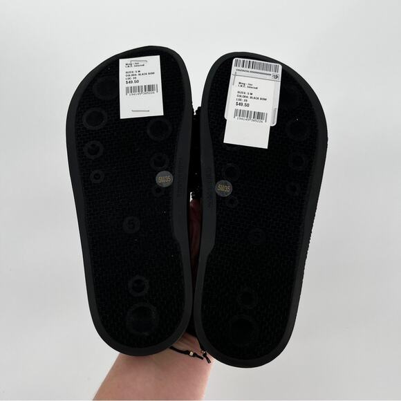 I.N.C. International Concepts Peymin Slide sandals black bow - 5 - Picture 9 of 12